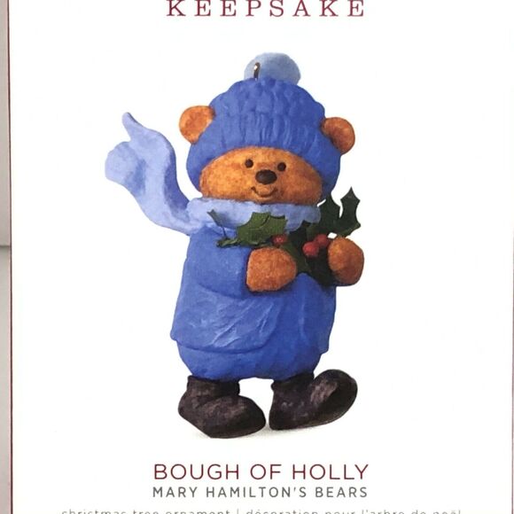 Hallmark Keepsake Ornaments Lot 2018 Bough of Holly 2013 Mint Chocolate Chipmunk - Picture 2 of 5